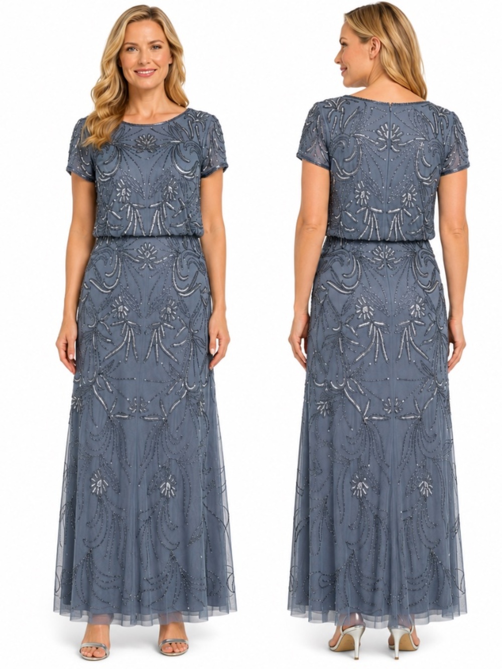 Adrianna Papell - Blouson Sequin Gown